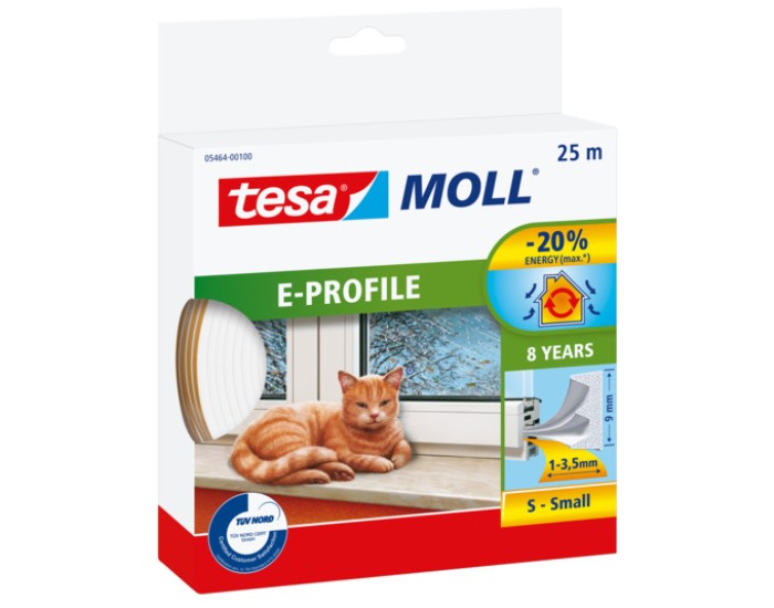 Tesamoll E-Profil 25m weiß 05464-00100-00